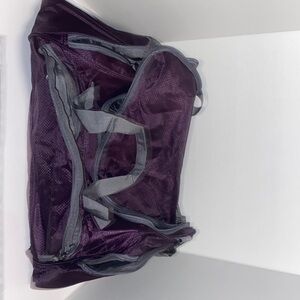 Purple duffle bag